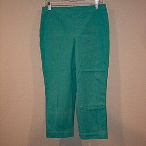 Isaac Mizrahi Teal Cropped Pants Size 14P